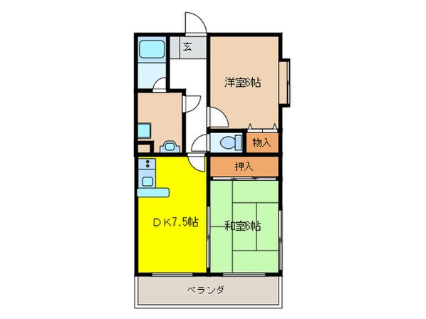 ＳＴハイツ照ヶ丘の物件間取画像